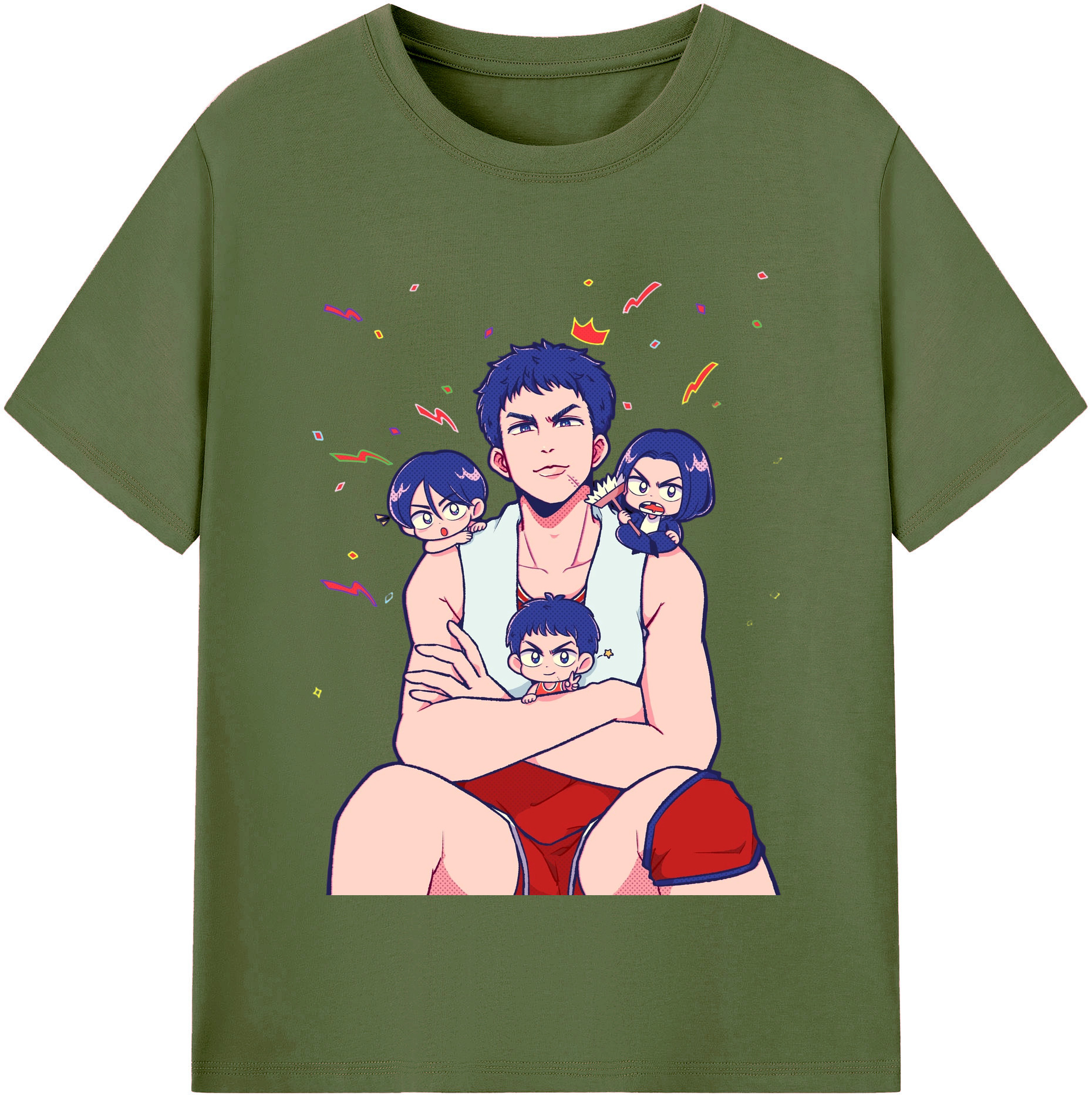 SLAM DUNK／スラムダンク 綿100％半袖Tシャツ（フロントプリント）